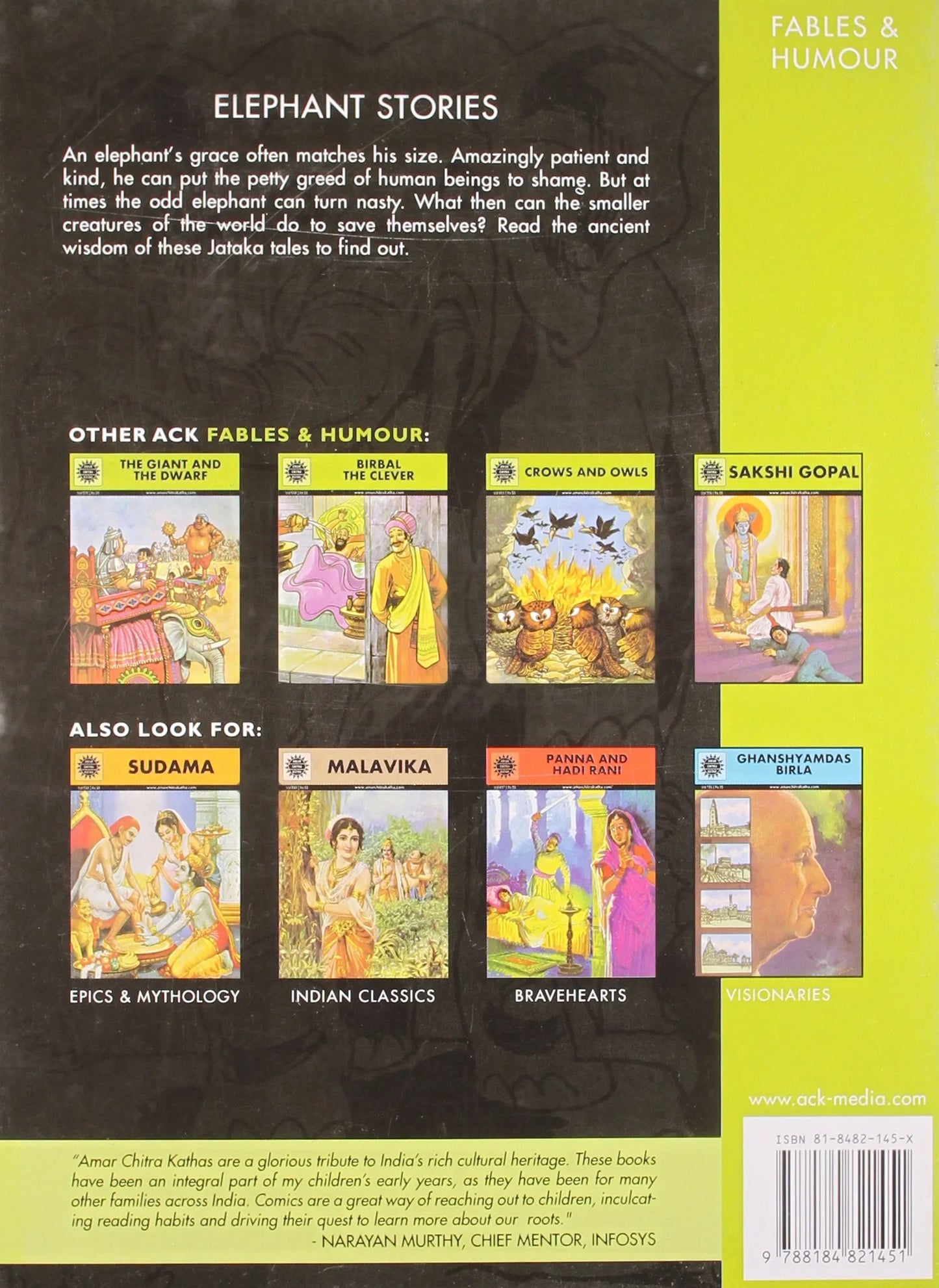 Amar Chitra Katha - Elephant Stories - Jakata Tales of Nobility